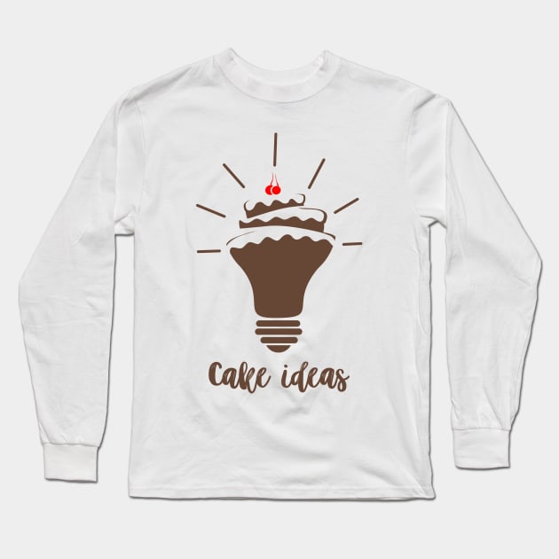 Cherry Cake Long Sleeve T-Shirt by Whatastory